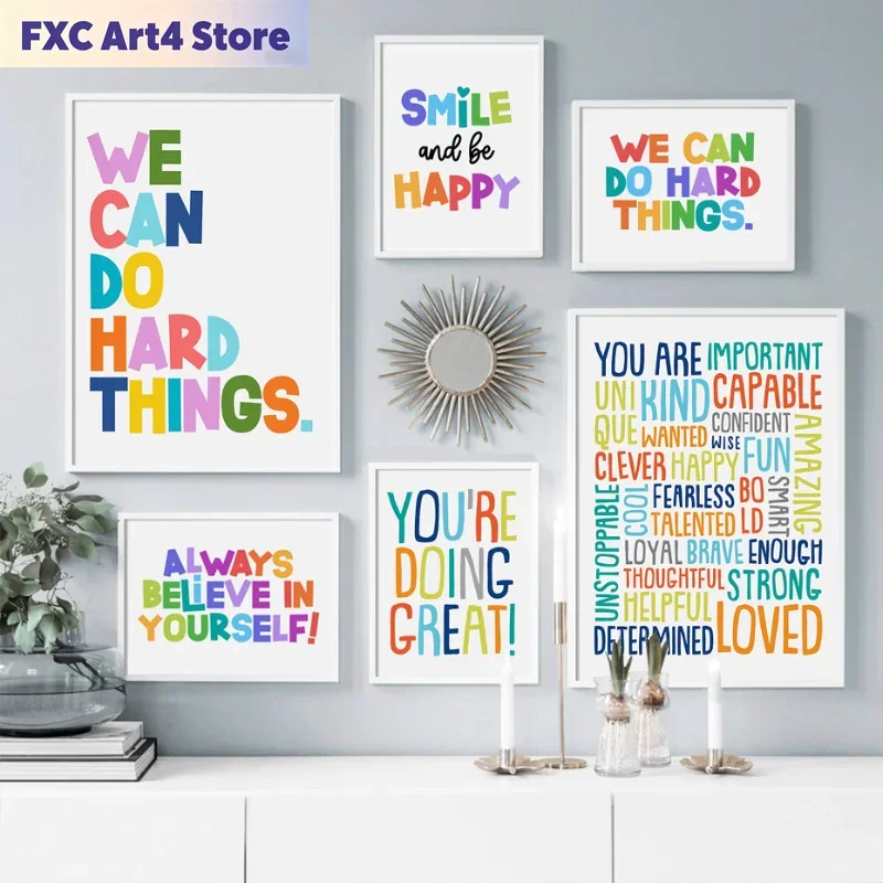 Kids Education Motivation - Poster Motivazionale Senza Cornice per Aula