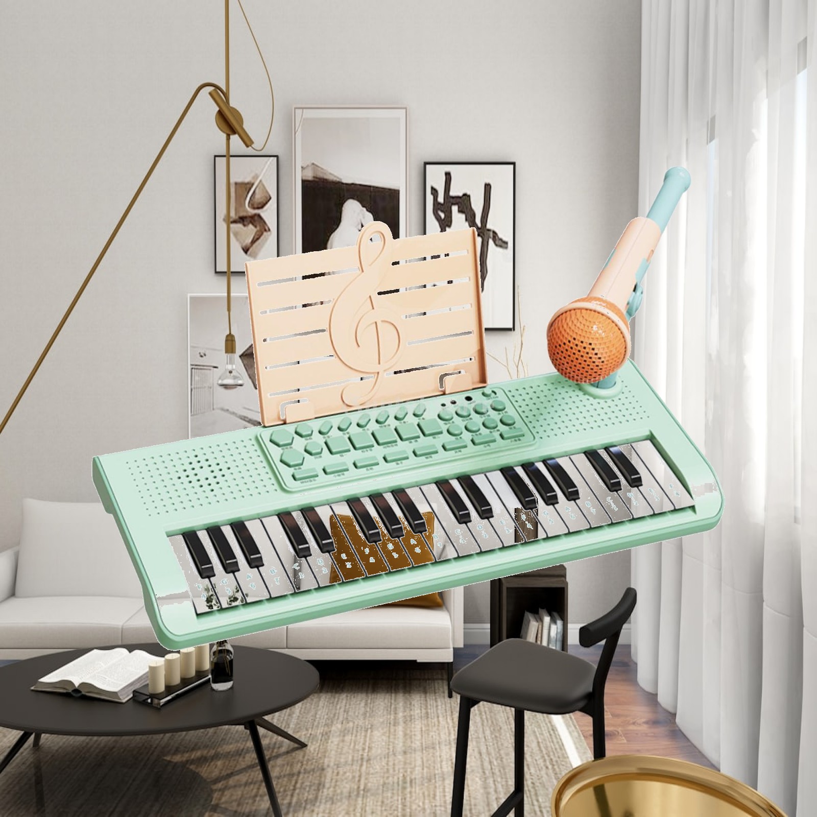 Kids Home Education - Tastiera Pianoforte Giocattolo per Bambini Principianti,