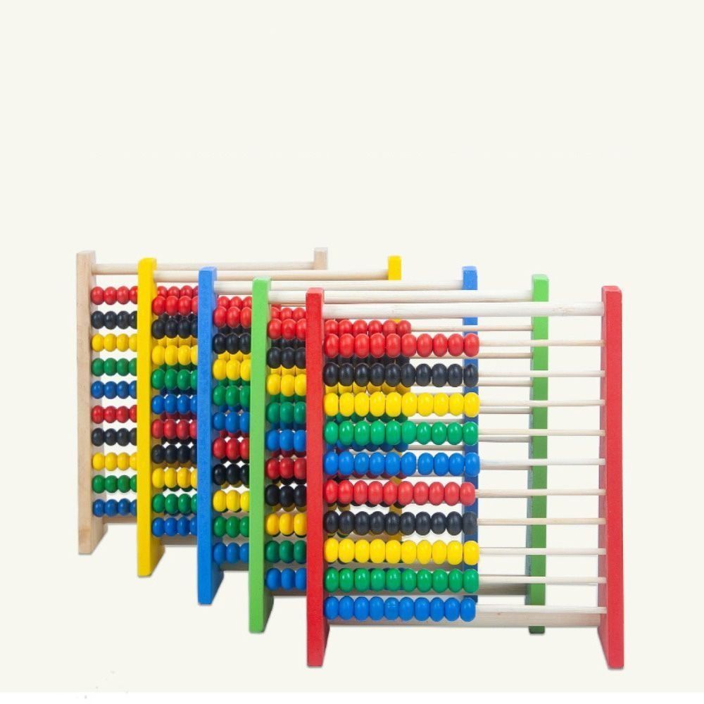 Kids Education Calculator - Abaco in Legno Resistente, Educativo, Rosso