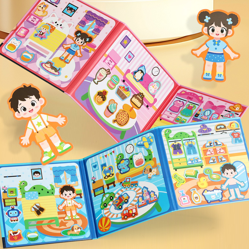 Human Body Puzzle - Montessori Ragazzi Ragazze Vestire Gioco Libro