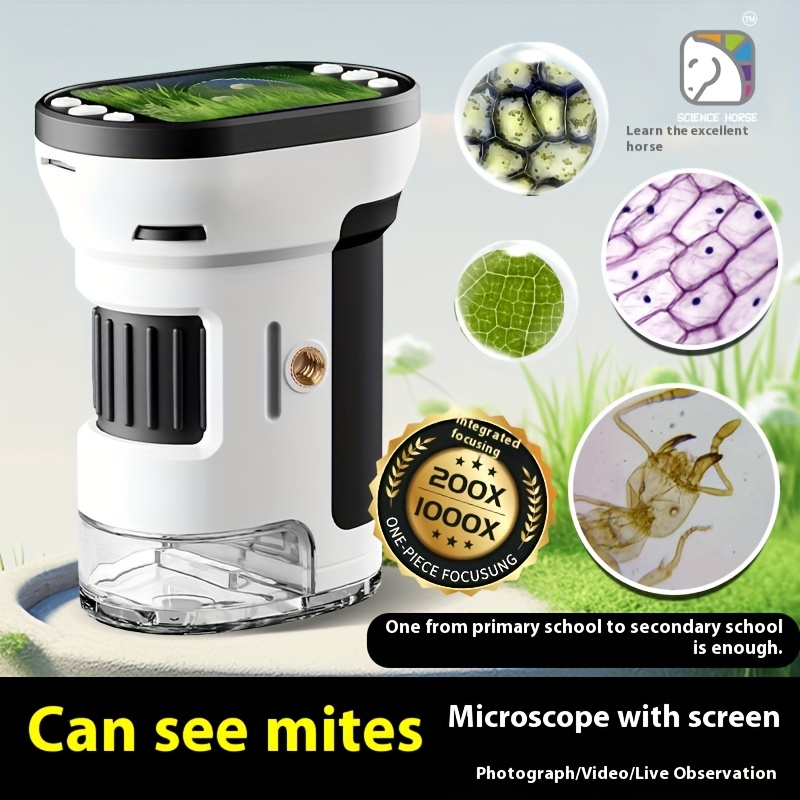 Kids Education Yes - Kit Microscopio Biologico per Bambini, Ingrandimento