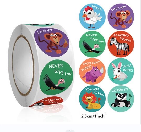 Kids Education Motivation - Simpatici adesivi per l'apprendimento degli animali