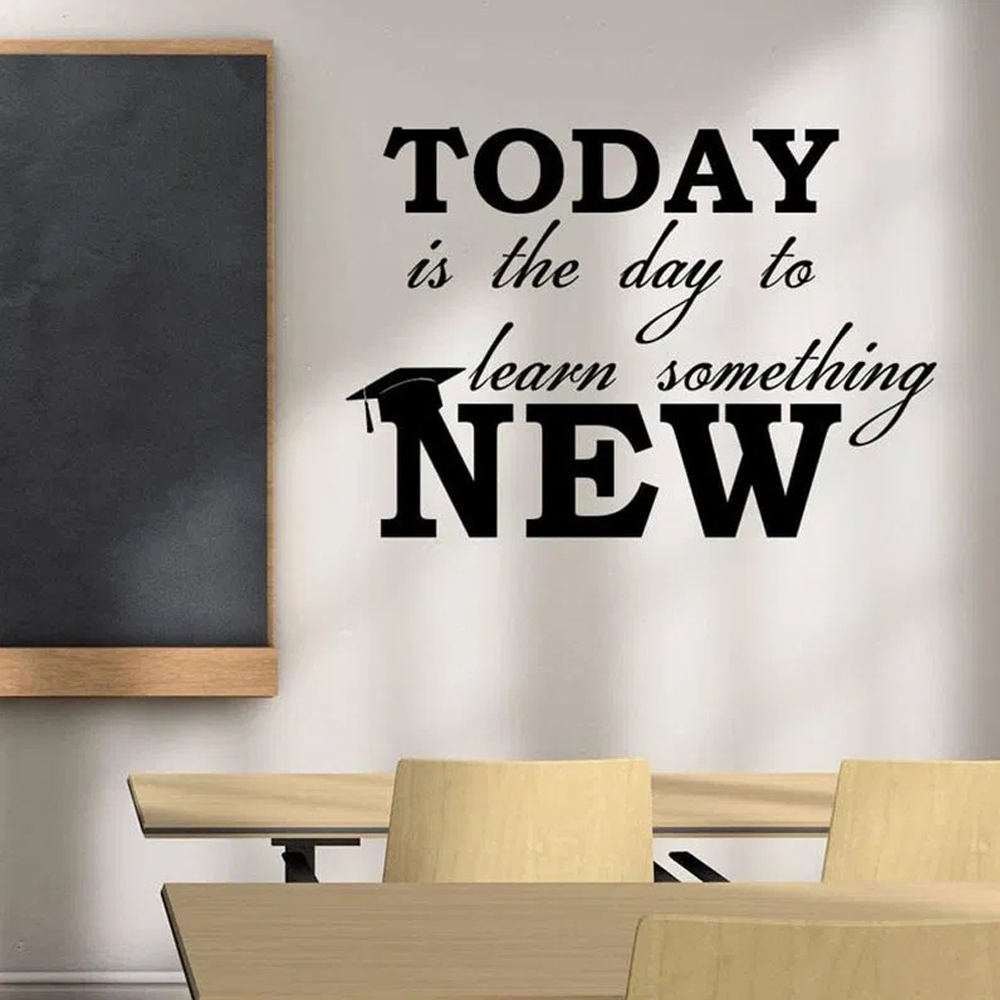 Kids Education Motivation - Adesivo Murale Educativo con Citazione Motivazionale: