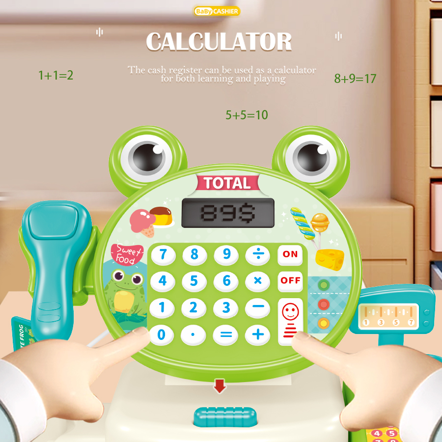 Kids Education Calculator - Registratore di Cassa Giocattolo per Bambini,