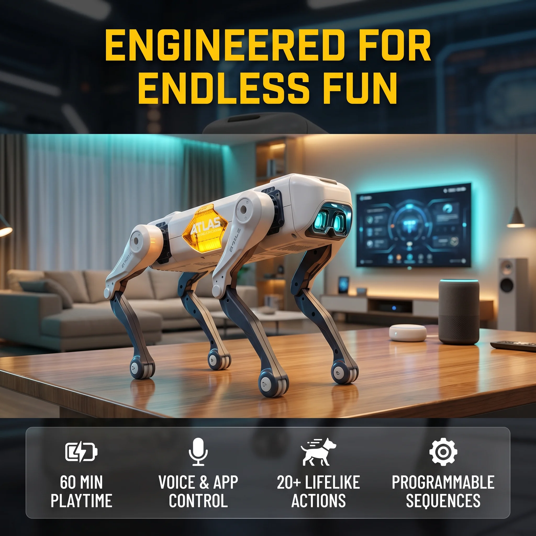 Kids Educational Game - Cane Robot Intelligente AI, Controllo Vocale