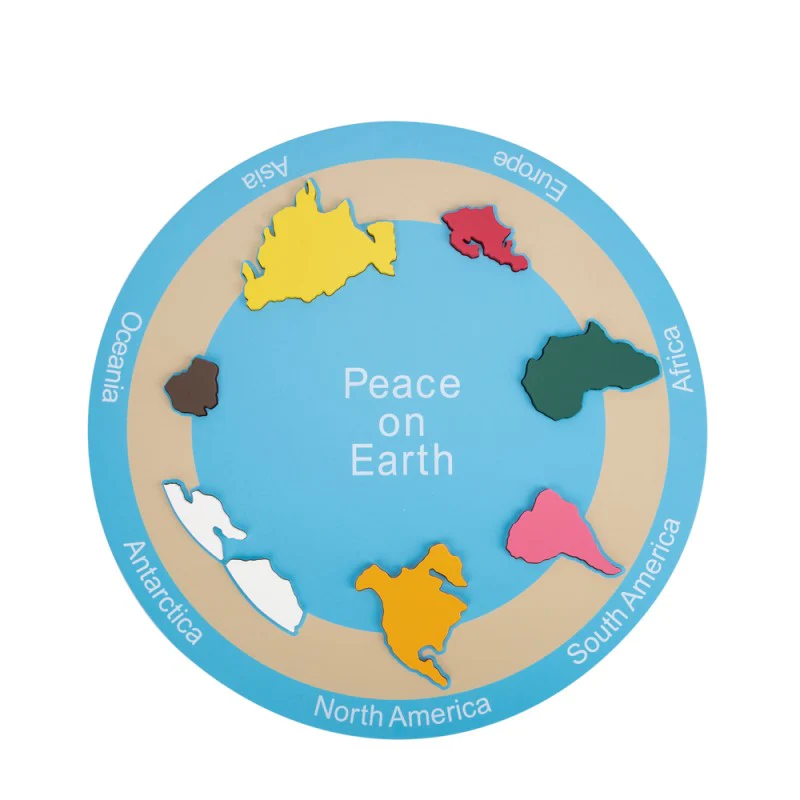 Puzzle Map World - ADENA Montessori 7 Continent Plate Puzzle