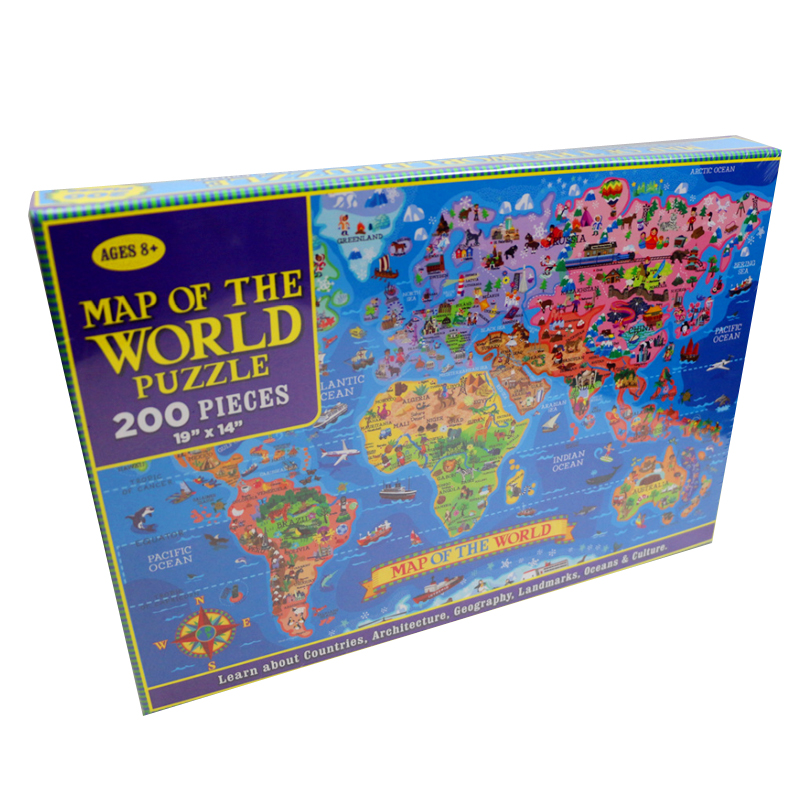 200 pezzi puzzle in legno asse - Puzzle Map World recensione e prezzo
