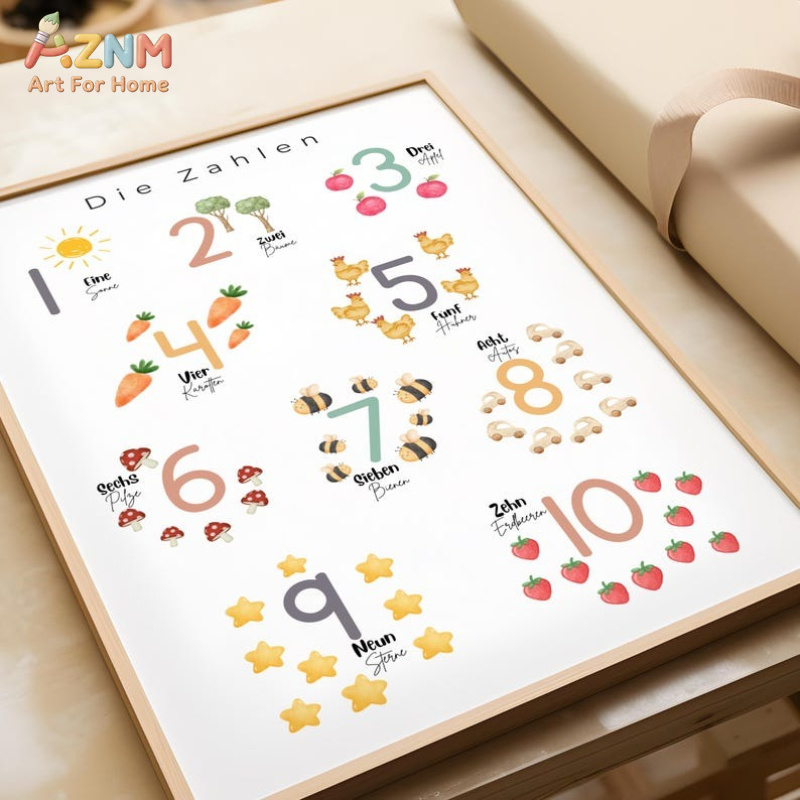 AZNM Stampa su tela con alfabe - Kids Home Education recensione e prezzo