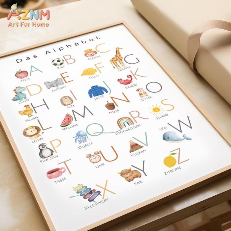 AZNM Stampa su tela con alfabe - Kids Home Education recensione e prezzo