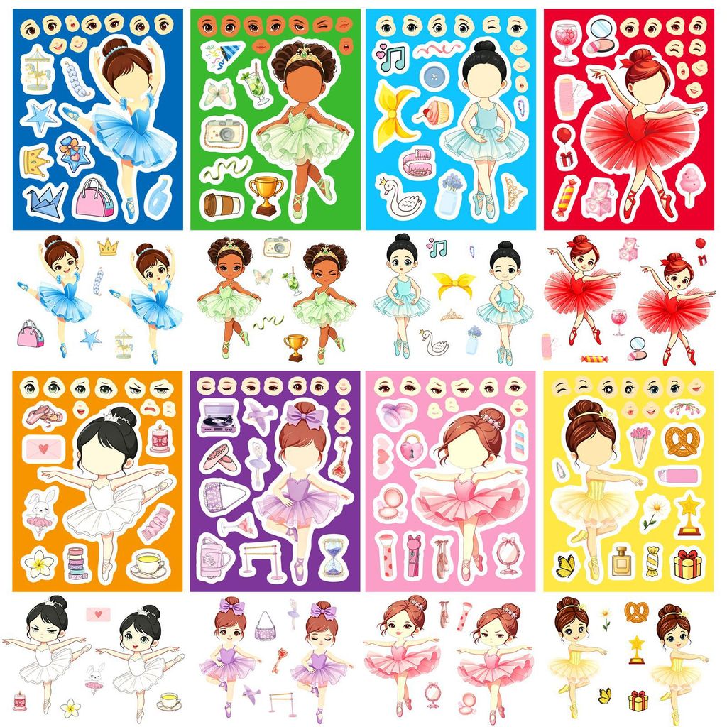 8 Fogli di Adesivi per il Viso - Kids Education Store recensione e prezzo